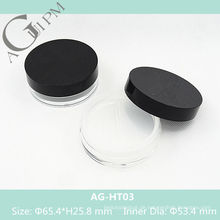 Klar Runde lose Pulver Fall/Loose Powder Container AG-HT03, AGPM Kosmetikverpackungen, benutzerdefinierte Farben/Logo